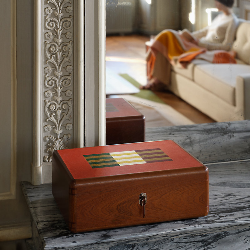 Casaque Oxer poker box - Red | Hermès USA